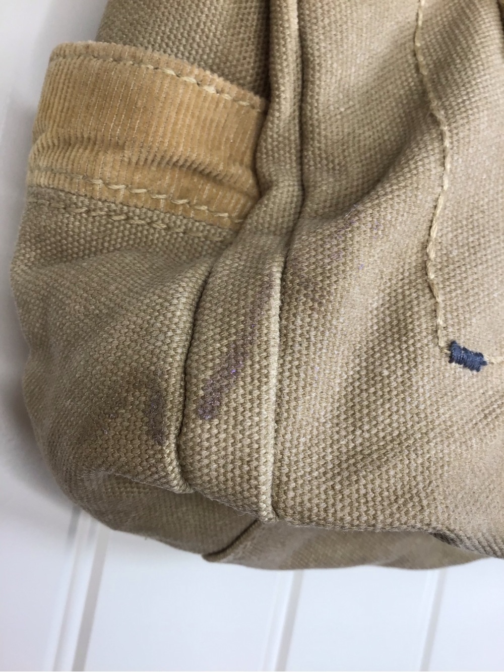 Fossil Canvas Utility Shoulder Bag Multi Pocket in Khaki. - Picture 10 of 10